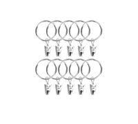Lasitech 10 Piezas de Accesorios for Ventanas al por Mayor con Clips, Anillos Cortina, Pinzas Metal for Ropa, Hebillas Varilla, decoración(Silver- 25mm)