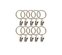 Lasitech 10 Piezas de Ganchos Metal for Cortina, Anillos for Varilla, Abrazaderas for Ventana, Ducha, Pinzas Ropa Retro, Hebillas for Poste, Accesorios decoración del hogar(Bronze-25cm)