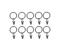 Lasitech 10 Pinzas for Cortinas con Anillas, for Colgar Ropa, Perchas, Herramientas de organización y Almacenamiento for el hogar(Black-32cm)