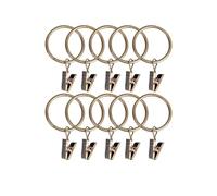 Lasitech 10 Pinzas for Cortinas con Anillas, for Colgar Ropa, Perchas, Herramientas de organización y Almacenamiento for el hogar(Bronze-32cm)