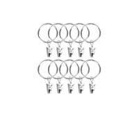 Lasitech 10 Pinzas for Cortinas con Anillas, for Colgar Ropa, Perchas, Herramientas de organización y Almacenamiento for el hogar(Silver-25cm)