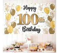 LASKYER 100 cumpleaños grandes banderines decorativos para fiestas.