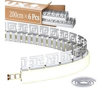 LASLUX - Perfil LED empotrable flexible de 2 m (2000 × 40 × 12,5 mm) de aluminio, compatible con tira LED de 18 mm, difusor de silicona, fácil instalación, ideal para curvas y líneas rectas (6)