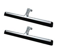 Lasnten 2 escobillas de espuma de musgo doble para piso doble escoba resistente para el hogar, hoja de espuma EVA, limpiaparabrisas de suelo negro con goma para hormigón, garaje, ducha, limpieza de