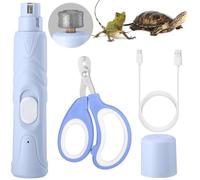 Lasnten 2 unidades de molinillo de uñas de dragón barbudo con cortaúñas de dragón barbudo, recortador de uñas recargable, lima de uñas de reptil con lámpara LED, herramienta de aseo eficiente para