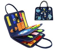 Laspi Tablero Sensorial Montessori 20 en 1 - Juguete Educativo con Actividades Motricidad Fina,Busy Board Montessori con Números,Letras,Formas y Colores,Juego de Aprendizaje para Niños 1 2 3 4 Años
