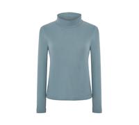 Lasserre Camiseta de mujer de canalé con cuello perkins.. Azul 34