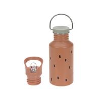 LÄSSIG biberón botella de acero inoxidable sin BPA 500ml niños guardería jardín de infancia a prueba de fugas con tapa deportiva para beber/Bottle Stainless Steel Happy Prints caramel