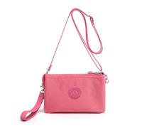 LassZone Bolso cruzado pequeño para mujeres y niñas, bolso cruzado de nailon para teléfono, mini bolsos de hombro tipo cartera con correa para muñeca y correas de hombro ajustables, Pink, Talla única