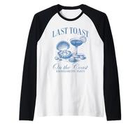 Last Brindis On The Coast Bride Team Beach Despedida de Soltera Camiseta Manga Raglan
