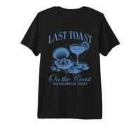 Last Brindis On The Coast Bride Team Beach Despedida de Soltera Camiseta Premium