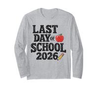 Last Day of School 2026 Student Teacher Graduation Manga Larga