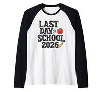 Last Day of School 2026 Teacher Summer Break Kids Camiseta Manga Raglan