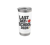 Last Day of School 2026 Teacher Summer Break Kids Vaso térmico de acero inoxidable de doble pared