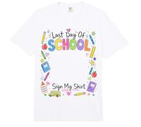 Last Day of School Sign My Shirt, Divertida celebración estudiantil Comfort Colors Adult Heavyweight T-Shirt