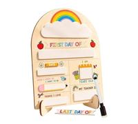 Last Day Of School Sign - Reusable Wooden Chalkboard with Marker for Kids