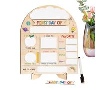 Last Day Of School Sign, Tablero de madera reutilizable con rotulador First