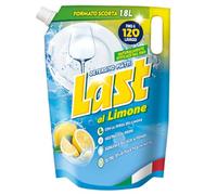 Last, Detergente para platos a mano al limón, neutraliza los olores, acción desengrasante - Formato de reserva, 1,8 litros