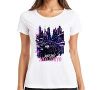 Last Exit Neo Tokyo JDM Sport Car Japan Y2K - Camiseta para mujer, Blanco, 3XL