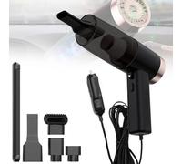 Last Gear Vacuum, Last Gear Car Vacuum, Car Vacuum Cleaner Powerful Mini, 3 In 1 High Power Portable Rechargeable Vacuum Cleaner with Three Head, Aromatherapy, Led Light (Black)