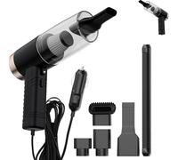 Last Gear Vacuum, Last Gear Car Vacuum Cleaner Powerful Mini, Head Light Cleaner，High Power 4500Pa, with Multi-Nozzles and LED Light, Double-Layer Filter with Aromatherapy Sheet (Black)