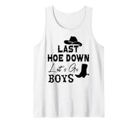 Last Hoe Down Bachelorette Party Cowboy Women Lets Go Girls Camiseta sin Mangas