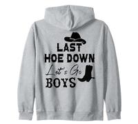 Last Hoe Down Bachelorette Party Cowboy Women Lets Go Girls Sudadera con Capucha
