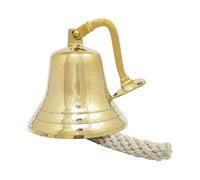 Last Order Bell, Hanging Ship Bell - Traditional Wall Mounted Bell, Brass Bell with Durable Rope - S