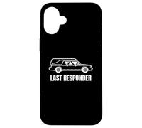 Last Responder Funny Mortician Hearse Design for Dark Humor Carcasa para iPhone 16 Plus