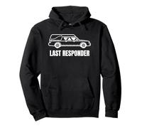 Last Responder Funny Mortician Hearse Design for Dark Humor Sudadera con Capucha