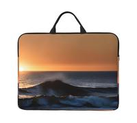 Last Sun Rays Of Over The Sea Waves - Funda protectora rígida para portátil de 35.6 cm
