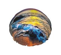 Last Sun Rays Of Over The Sea Waves - Gorros de ducha para mujer, gorros de baño elásticos y reutilizables, gorro de ducha de doble capa impermeable, gorros de ducha de baño