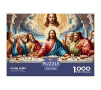 Last Supper Religious Art Estructura Sólida Hobby En Interior Ideal, Ayuda A Mejorar Foco, Paciencia Y Coordinación 70x50cm/1000pcs