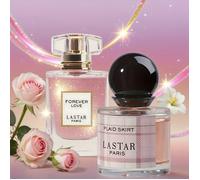 LASTAR Set de Perfumes Dulces y Encantadores - Para AMOR, Rosa, de la , - FALDA a Cuadros, Naranja, , Peonía, Diferentes Combinaciones de Aromas Florales, Regalo de para Mujeres