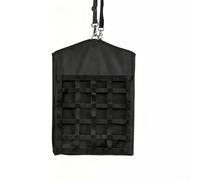 Lastdaytime Bolsas de heno Oxford hechas de tela para caballos, cabras, ovejas y burros con gran apertura de relleno y diseño fácil de colgar para uso en granja (negro)