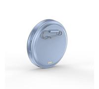 Lastdaytime Insignia electrónica inteligente de pantalla HD de 1.7 pulgadas, uso de 30 horas, para GIF de anime y compartir fotos (azul)