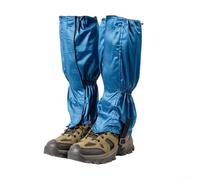 Lastdaytime Polainas de poliéster resistentes al agua para pistas, para correr, barro y nieve, botas de senderismo de malla transpirable, color amarillo, 40 cm de alto (azul)