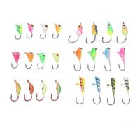 Lastdaytime Resplandor en la oscuridad de pesca en hielo Jigs 28pcs para mejorar la noche o el éxito de la pesca con poca luz en múltiples especies de agua dulce y salada