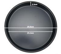 Lastdaytime Sartén Antiadherente para Microondas, Elegant, Redonda, Negro, 150 cm, para Hornear Pizza y Bacon