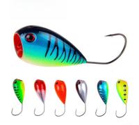 Lastdaytime Señuelo Popper de 8 cm y 13 g para pesca en aguas superiores con ojos 3D y diseño flotante para apoyar la acción de deslizamiento y salpicaduras