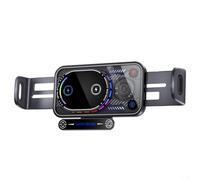 Lastdaytime Soporte inalámbrico del cargador del coche para Samsung Z Fold 7/6/5 y Z Flip 7/6/5, soporte giratorio del teléfono de 15W con ABS+soporte de PC (Negro)