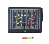 Lastdaytime Tablero de estrategia LCD para entrenadores de fútbol con marcadores magnéticos de jugador y función de bloqueo/borrado para fútbol, baloncesto, bádminton, hockey (rugby)