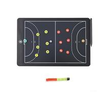Lastdaytime Tablero de estrategia LCD para entrenadores de fútbol con marcadores magnéticos de jugador y función de bloqueo/borrado para fútbol, baloncesto, bádminton, hockey (balonmano)