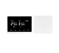 Lastdaytime Termostato inalámbrico programable con control de voz, receptor RF e integración de aplicaciones móviles para el hogar, oficina, gestión de calefacción del hotel (blanco)