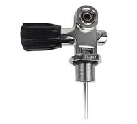 Lastdaytime Válvula de cilindro de buceo 3500 PSI Material de aluminio para uso de buceo de alta presión con DIN para YOKE Dual Fit y alineación de rosca M18x1.5 G3/4 (*1.5)