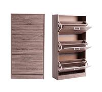 Lastdeco - Zapatero Entrada Recibidor Henche | Mueble Zapatero Madera (Marrón, 60 x 117 x 24 cm)