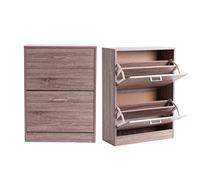 Lastdeco - Zapatero Entrada Recibidor Henche | Mueble Zapatero Madera (Marrón, 60 x 81,5 x 24 cm)