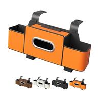 Lastgear Car Accessories, Multifunctional Car Seat Back Organizer with Cup Holder & Tissue Storage, Quick & Tool-Free Installation, Multi-Functional Storage, Suitable for Most Vehicles (Orange)