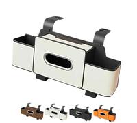 Lastgear Car Accessories, Multifunctional Car Seat Back Organizer with Cup Holder & Tissue Storage, Quick & Tool-Free Installation, Multi-Functional Storage, Suitable for Most Vehicles (White)