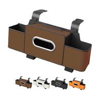 Lastgear Car Accessories, Multifunctional Car Seat Back Organizer with Cup Holder & Tissue Storage, Quick & Tool-Free Installation, Multi-Functional Storage, Suitable for Most Vehicles (Brown)